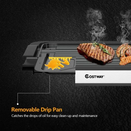 1500W Smokeless Indoor Grill Electric Griddle with Non-stick Cooking Plate