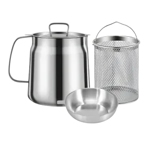 2-in-1 Stainless Steel Deep Frying Pot