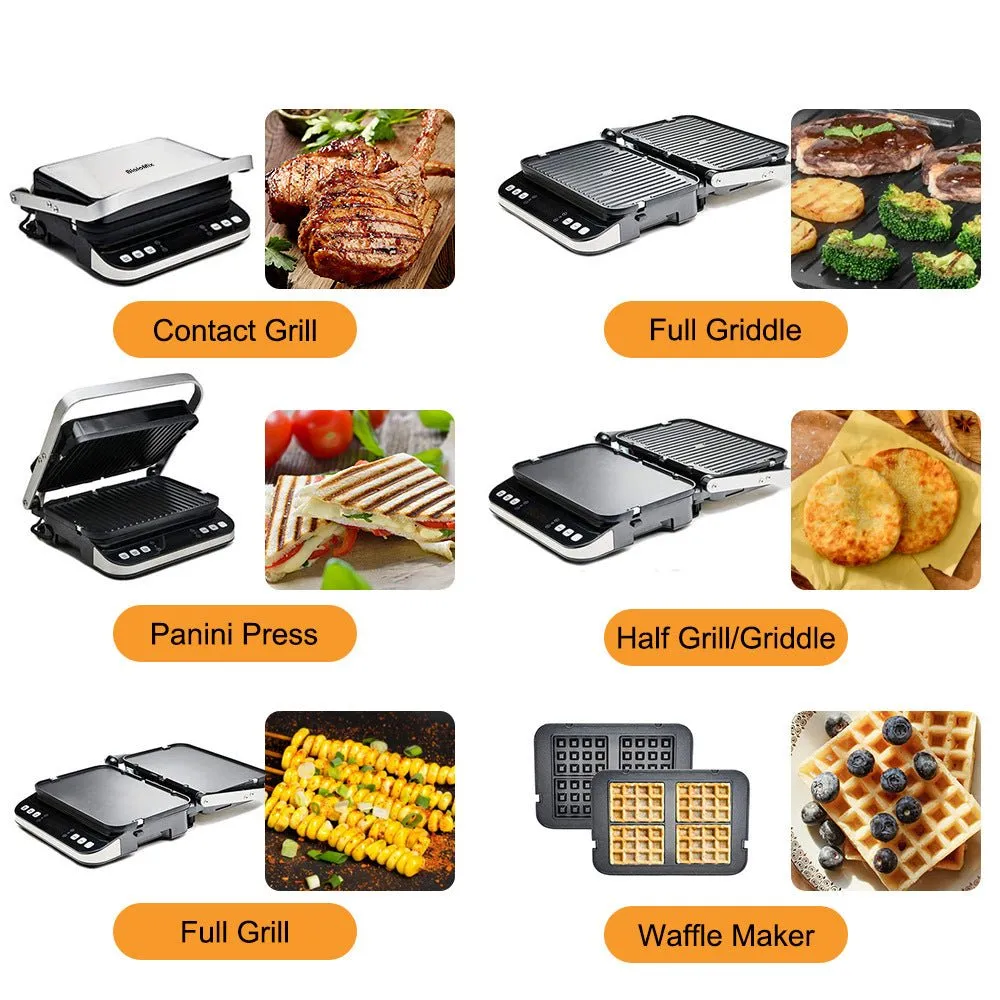 6-in-1 Smokeless Indoor Ceramic Electric Griddle