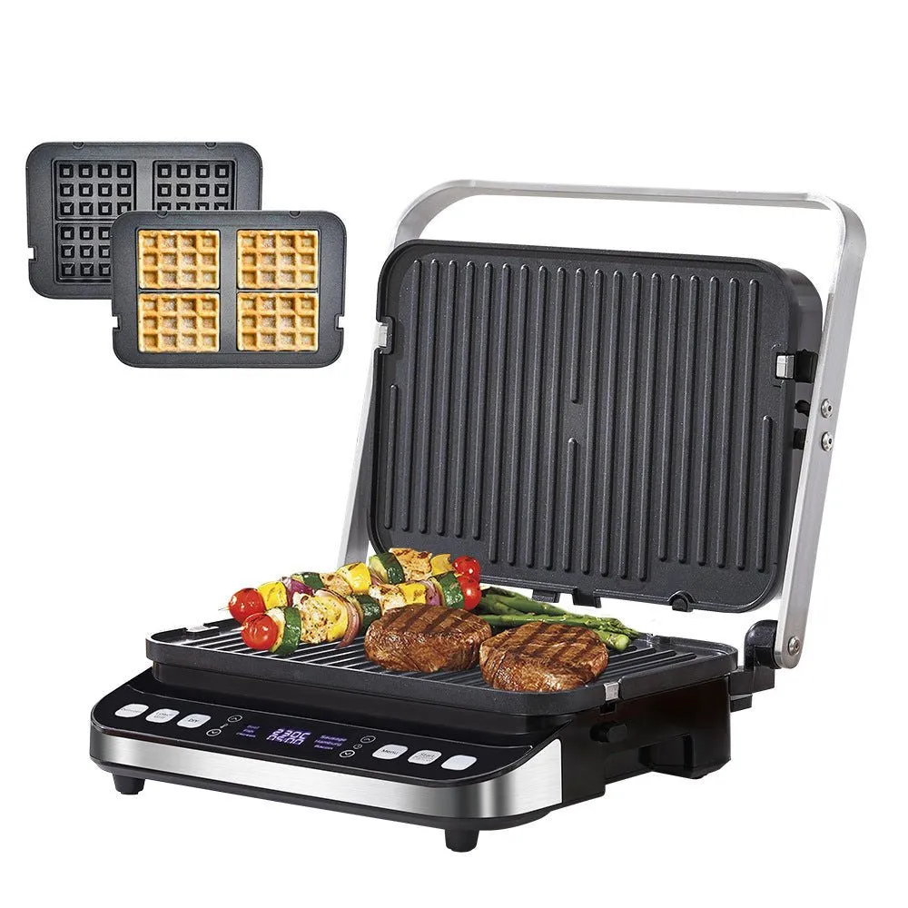 6-in-1 Smokeless Indoor Ceramic Electric Griddle