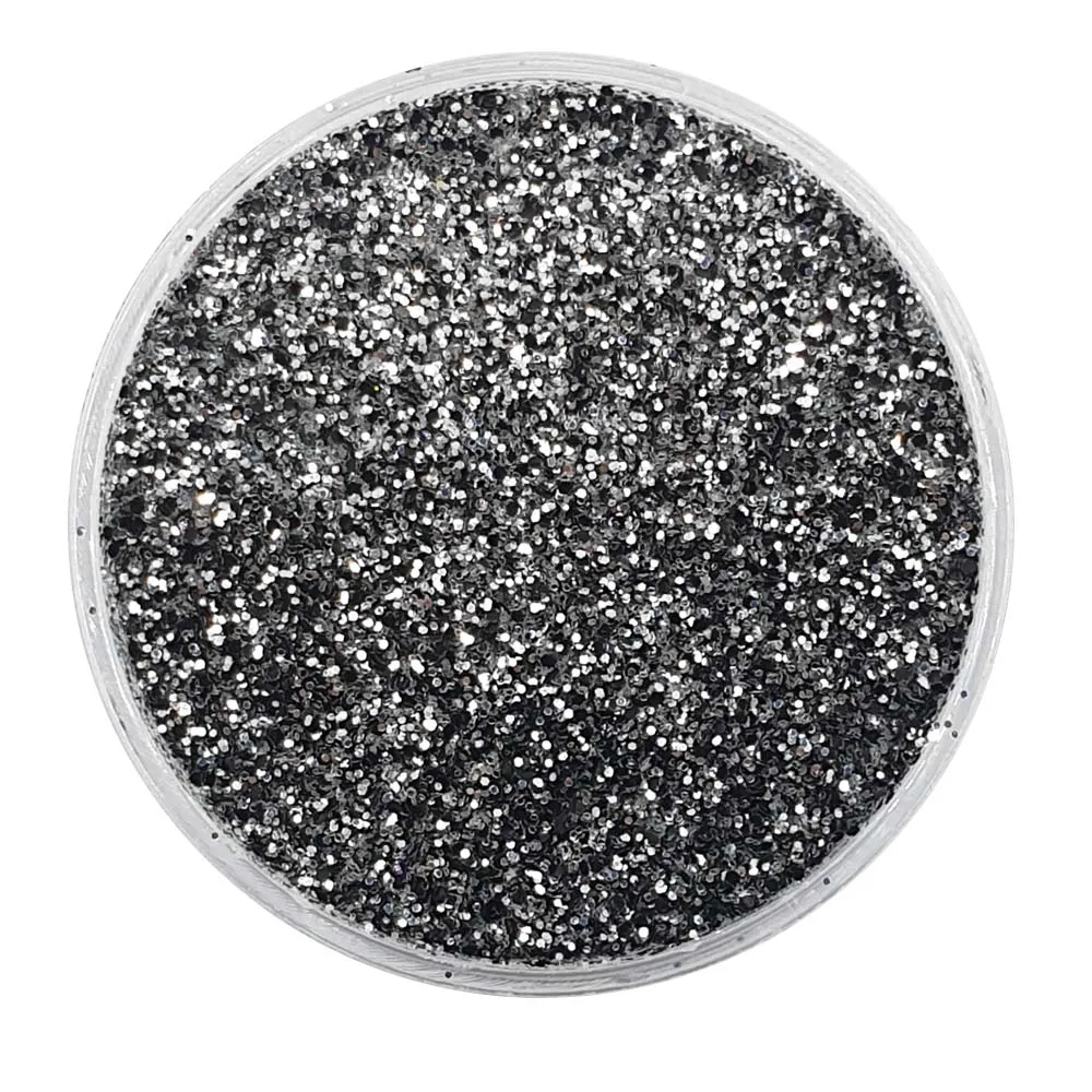 Biodegradable Metallic Silver & Black Glitter - Fine Glitter