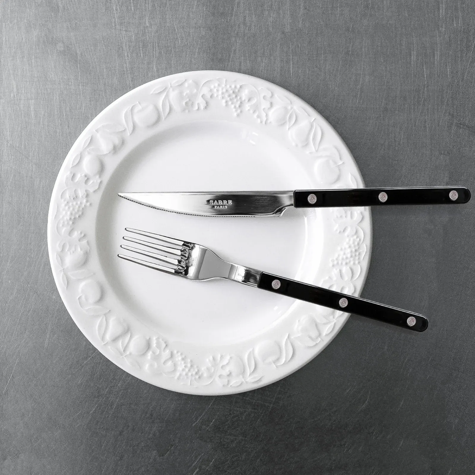 Bistrot Black Shiny Cutlery Five Piece Set