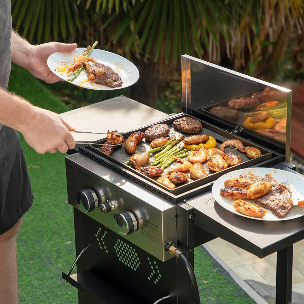 Captiva Designs 2-In-1 Patio Gas Griddle Grill
