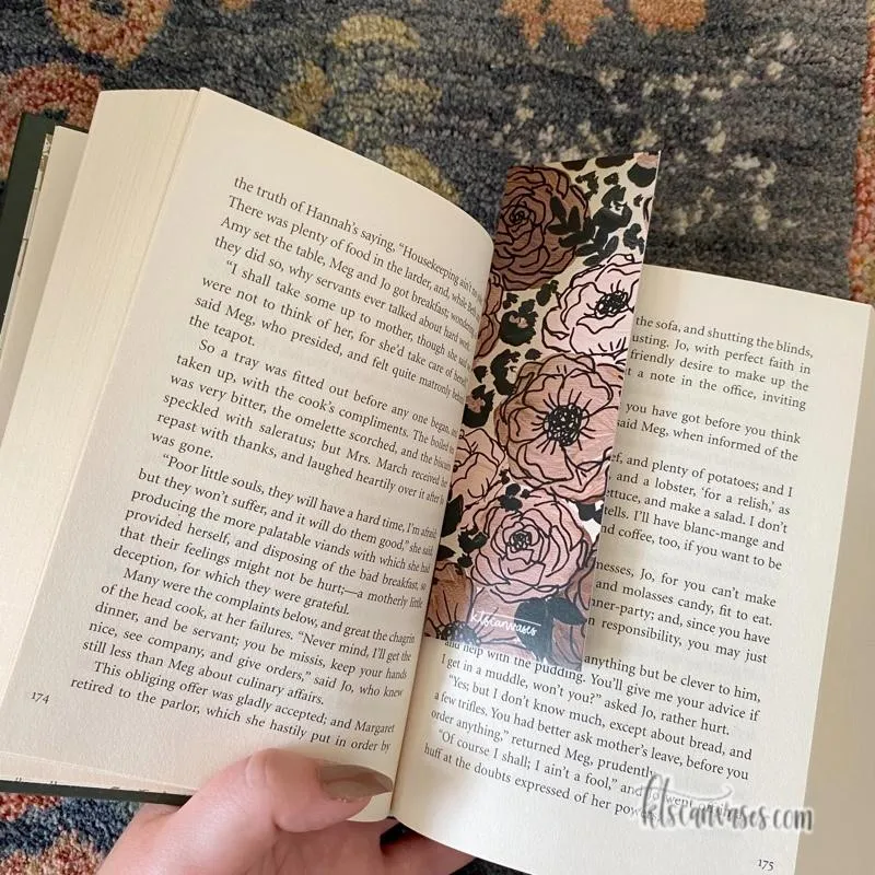 Cheetah Florals Double Sided Bookmark