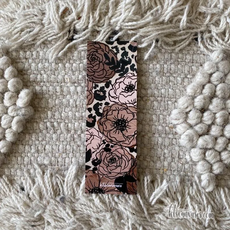 Cheetah Florals Double Sided Bookmark