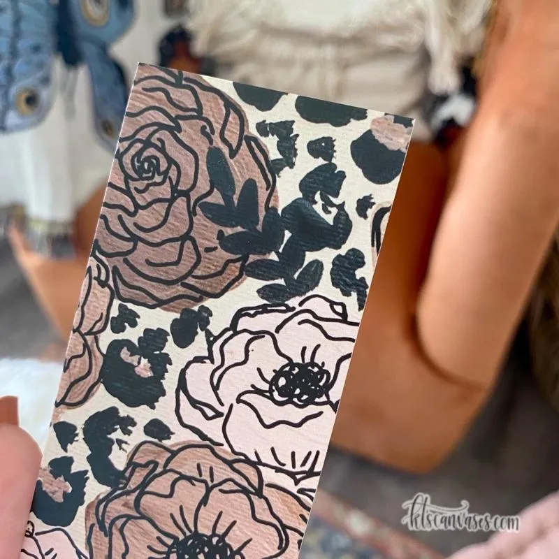 Cheetah Florals Double Sided Bookmark