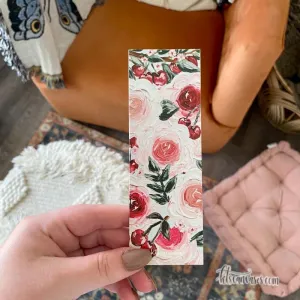 Cherries   Florals Double Sided Bookmark