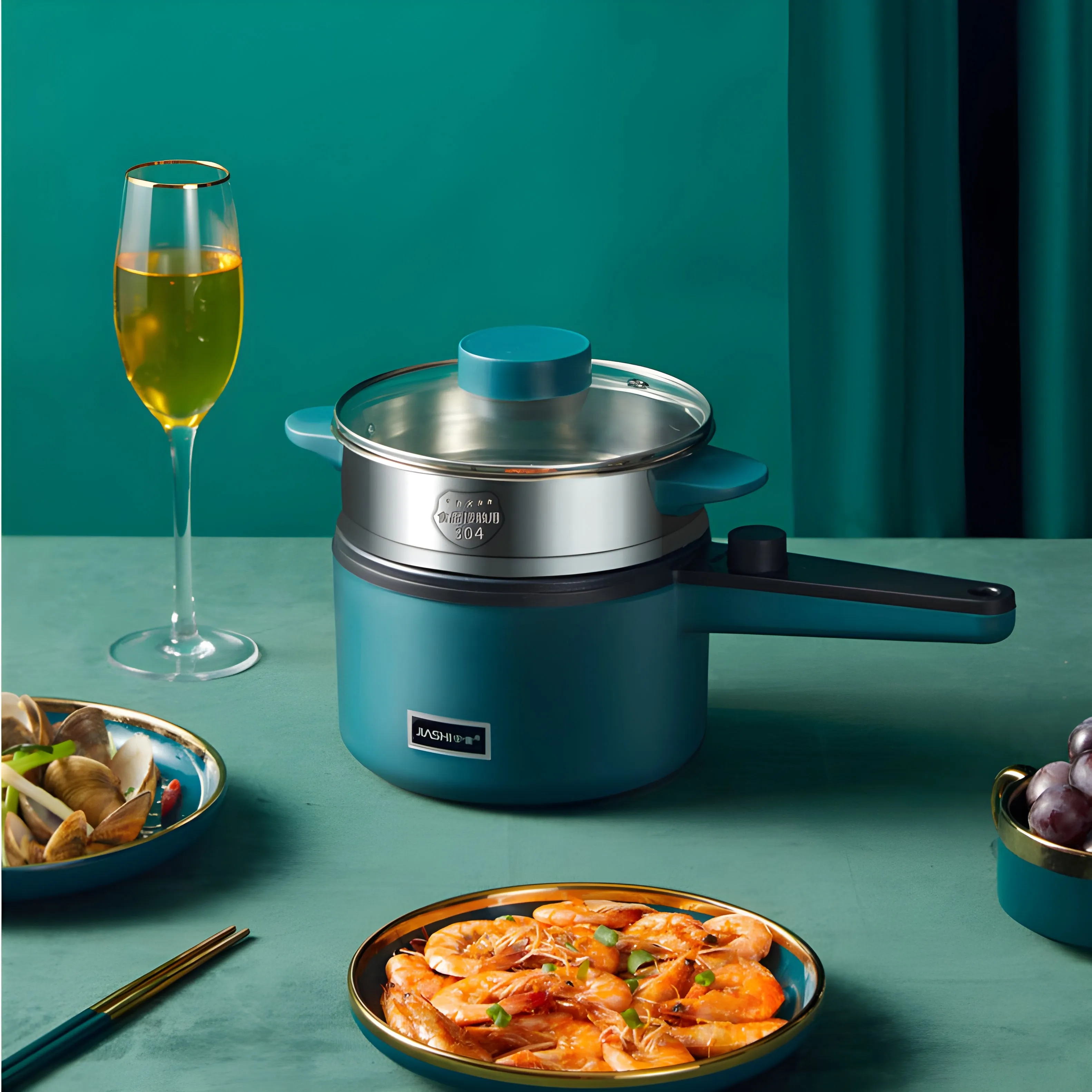 Compact Electric Cooking Pot - Multifunctional Use