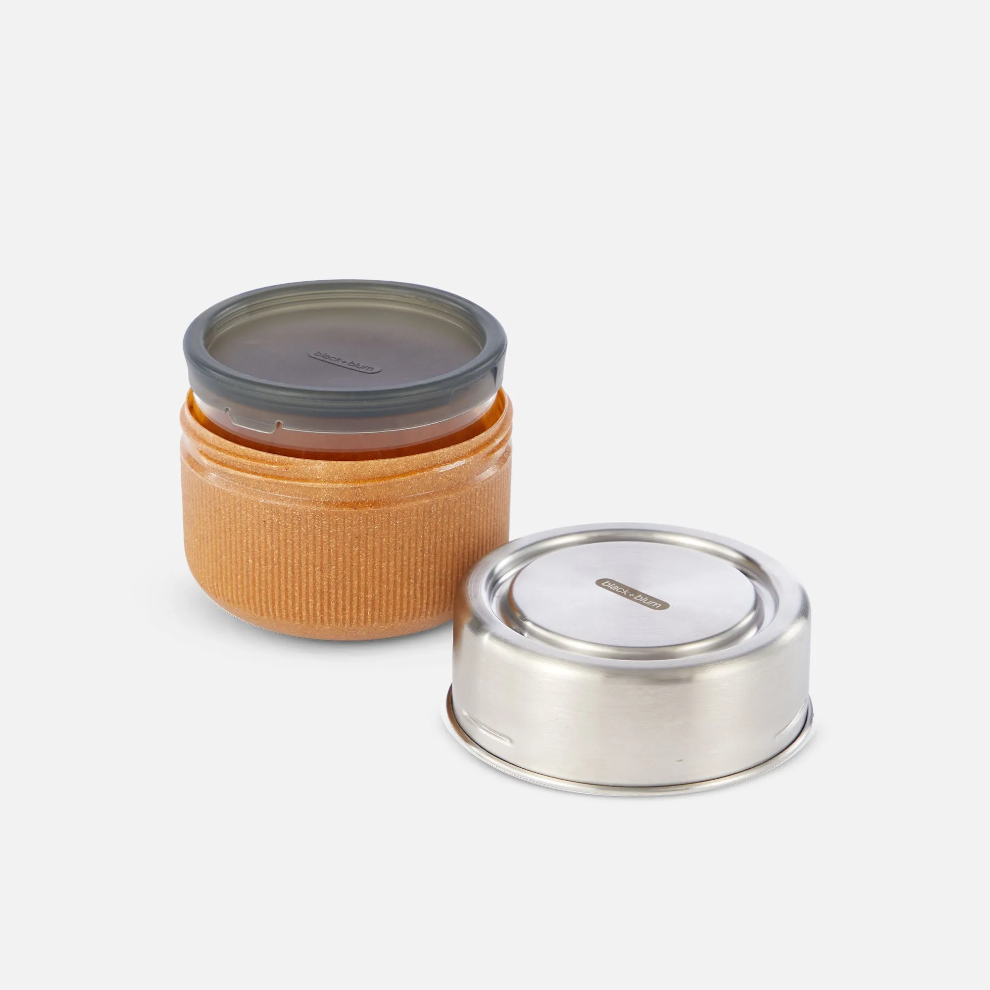 GLASS LUNCH POT LARGE - ALMOND