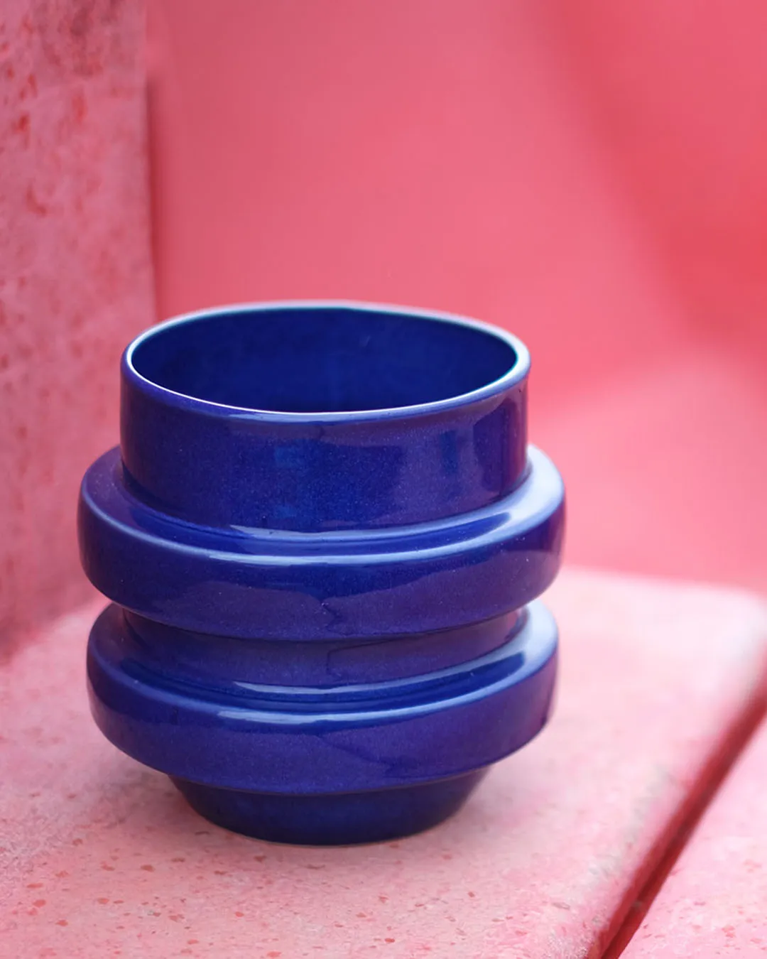 Glazed Boia Clay Pot - Blue