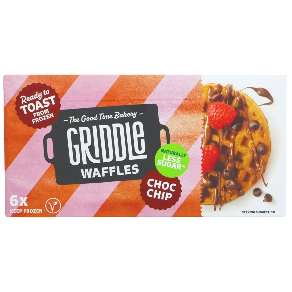 Griddle Wholegrain Choc Chip Waffles 200g