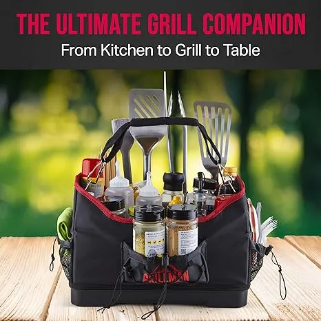 Grillman Large Griddle/Grill Caddy - Grill Caddy for Outdoor Grill, Grill Blackstone Caddy Condiment Holder, Grilling Accessories for Outdoor Grill - Grilling Gifts for Men, Father's Day Grill Gifts