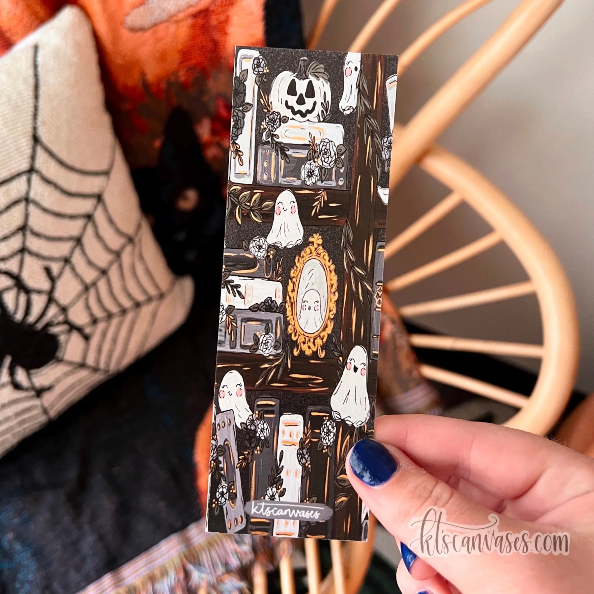 Haunted Library Double Sided Bookmark