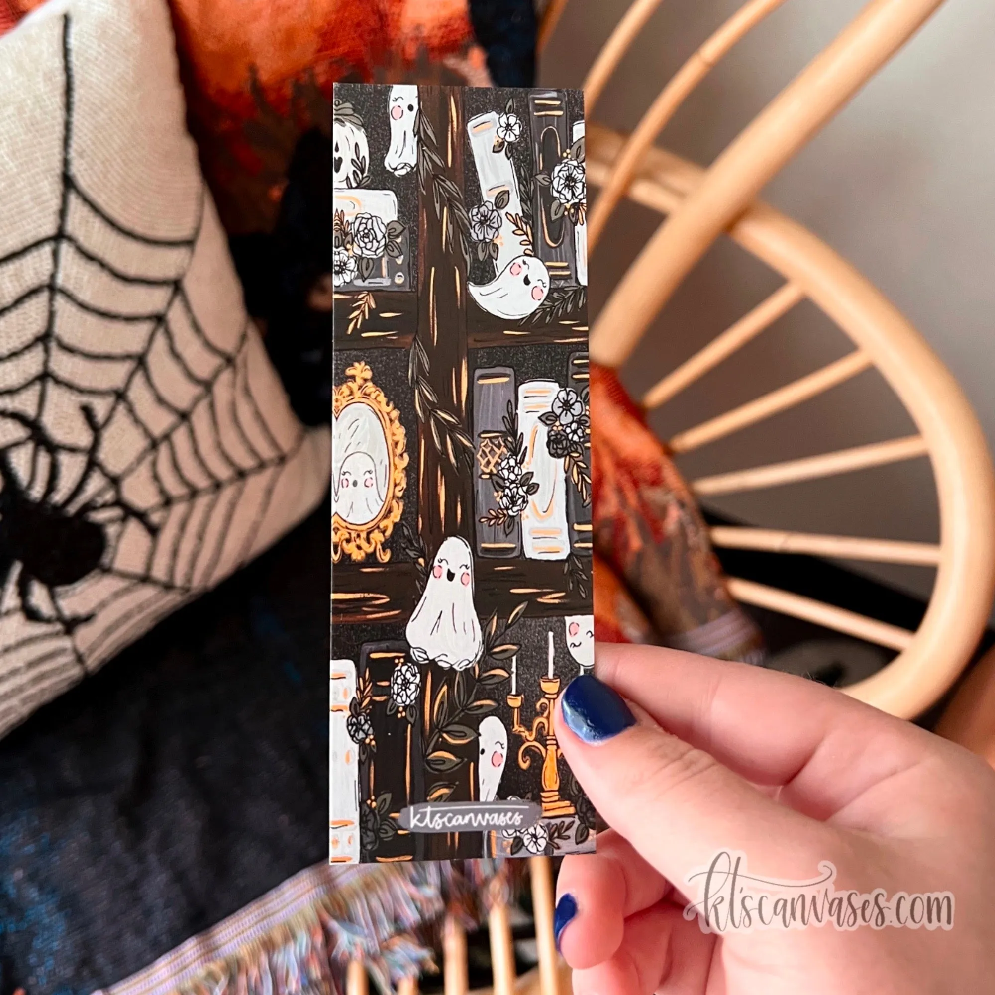 Haunted Library Double Sided Bookmark