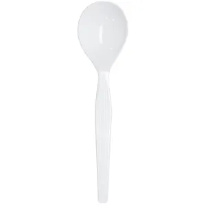 Karat PS Medium-Heavy Weight Soup Spoons Bulk Box - White - 1,000 ct