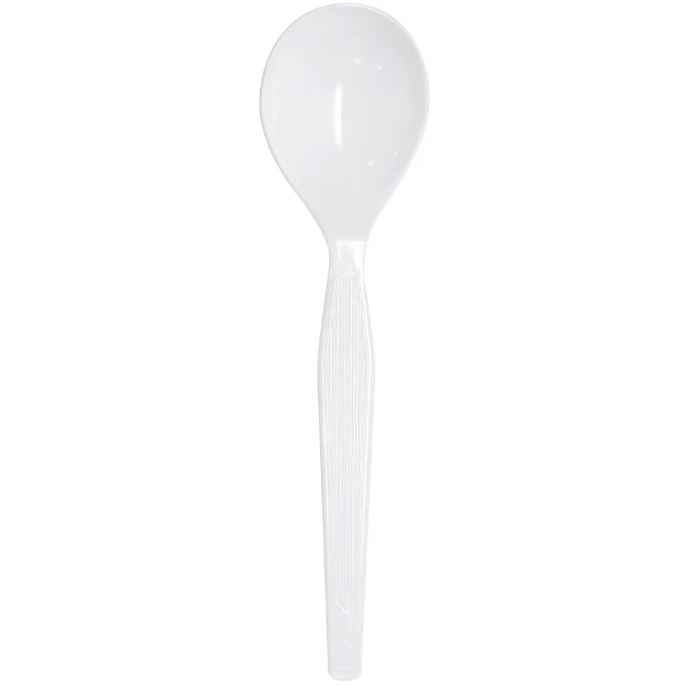 Karat PS Medium-Heavy Weight Soup Spoons Bulk Box - White - 1,000 ct