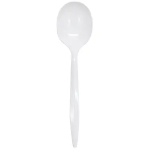 Karat PS Medium Weight Soup Spoons Bulk Box - White - 1,000 ct