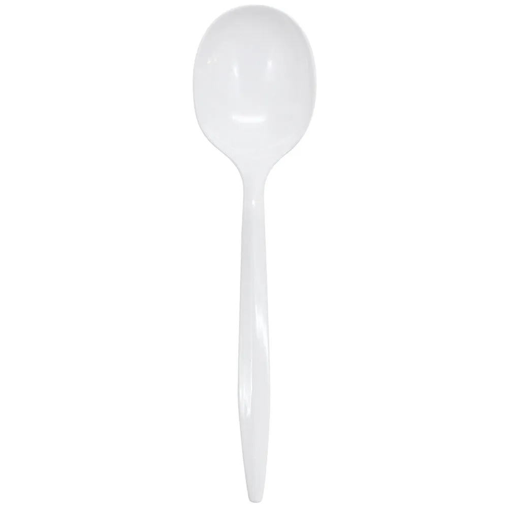 Karat PS Medium Weight Soup Spoons Bulk Box - White - 1,000 ct