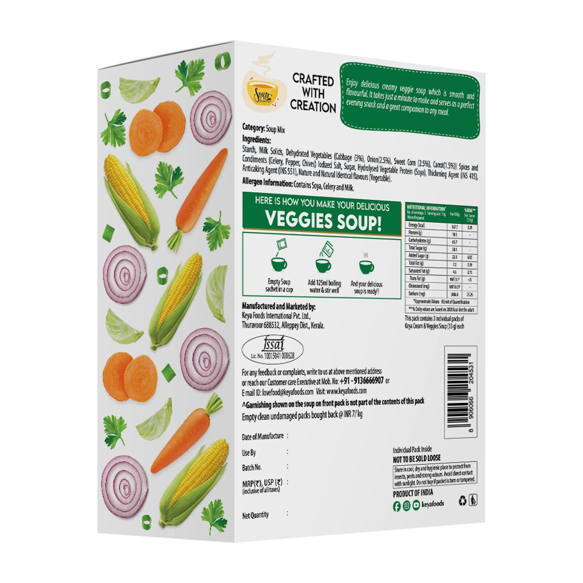 Keya Cream and Veggies Soup 39g