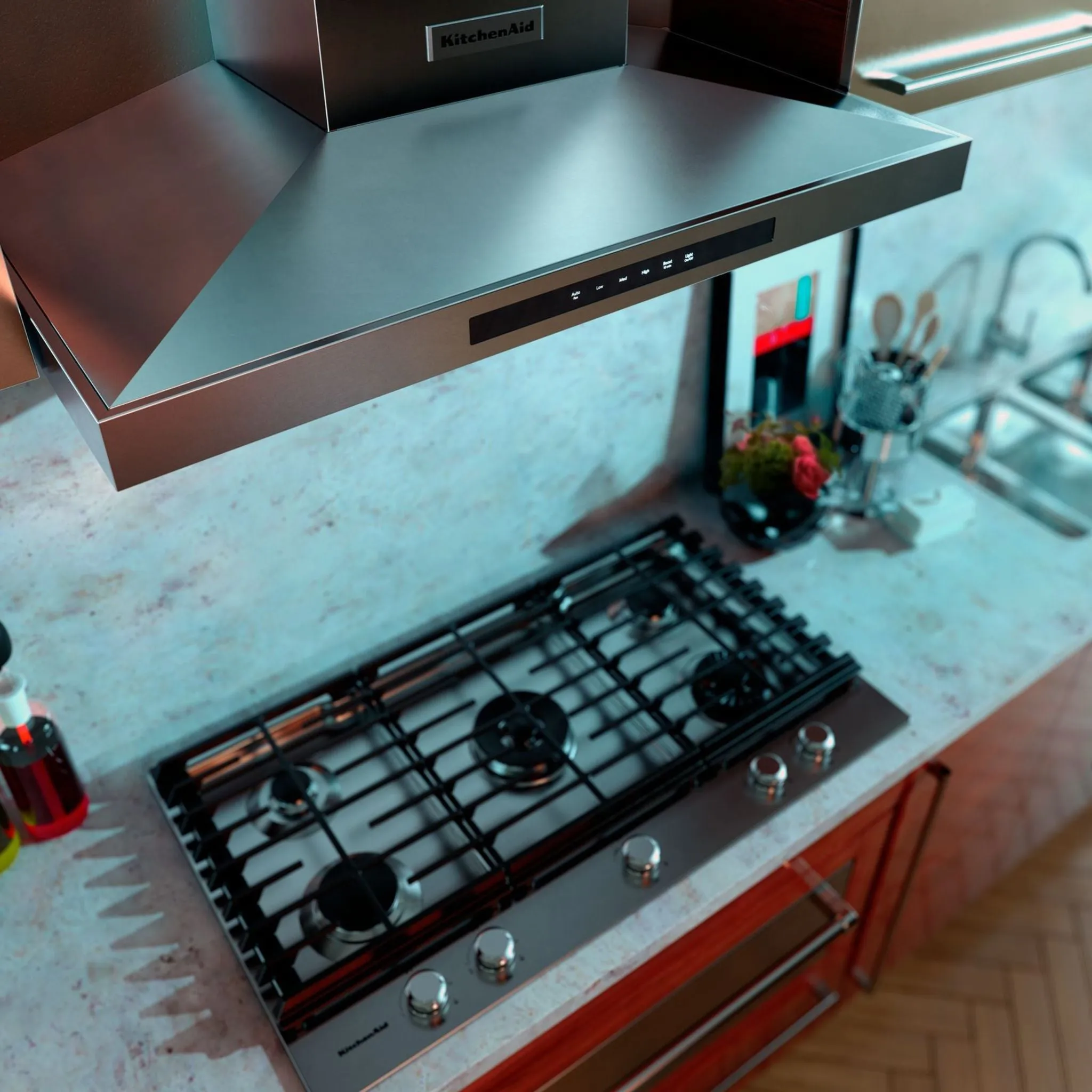KitchenAid 36" Gas Cooktop (KCGS956ESS) - Stainless Steel