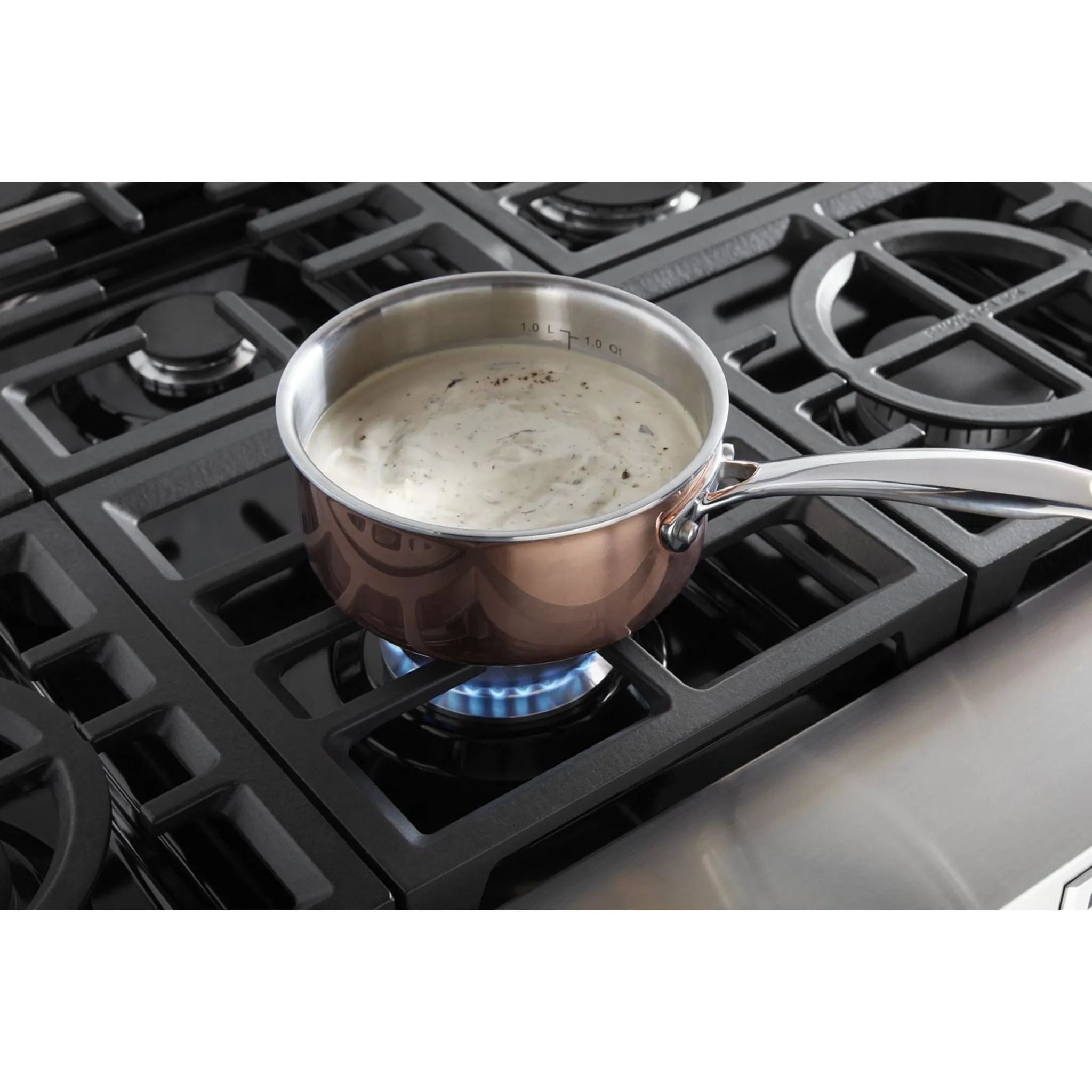 KitchenAid  48'' 6-Burner Commercial-Style Gas Rangetop with Griddle (KCGC558JSS)