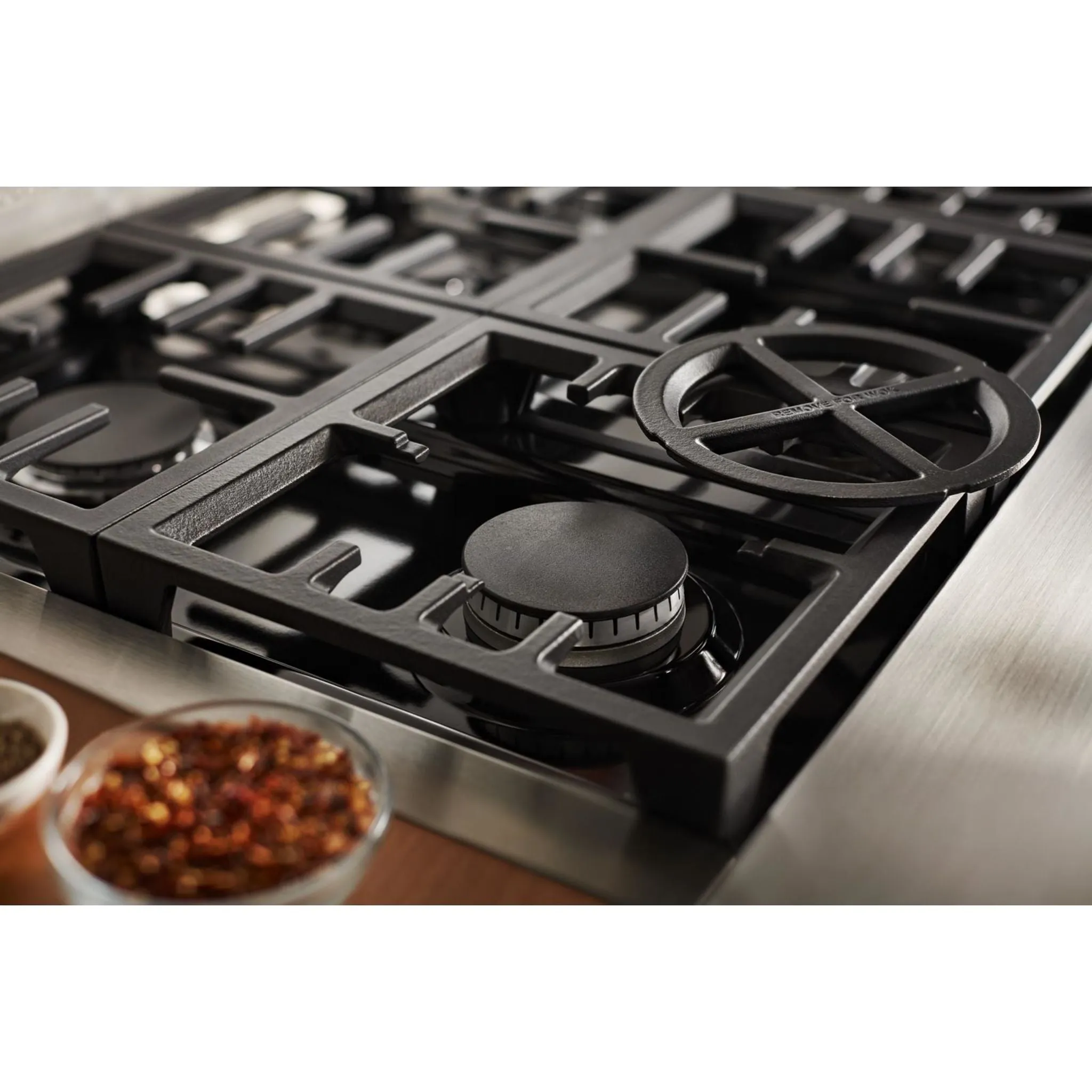 KitchenAid  48'' 6-Burner Commercial-Style Gas Rangetop with Griddle (KCGC558JSS)