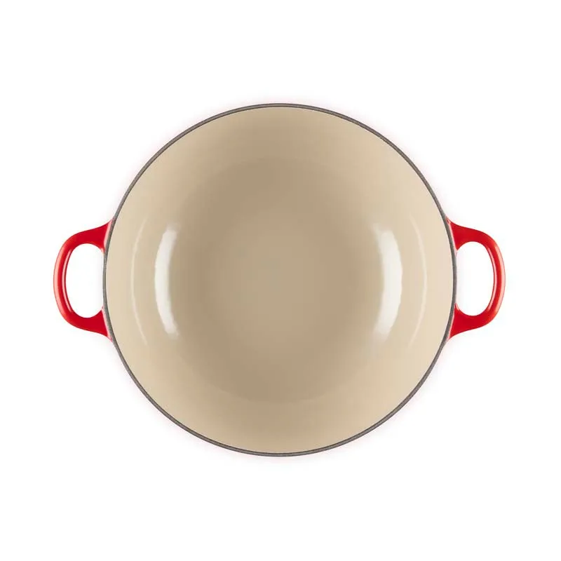 Le Creuset Signature Cast Iron Holly Soup Pot Cerise 26cm