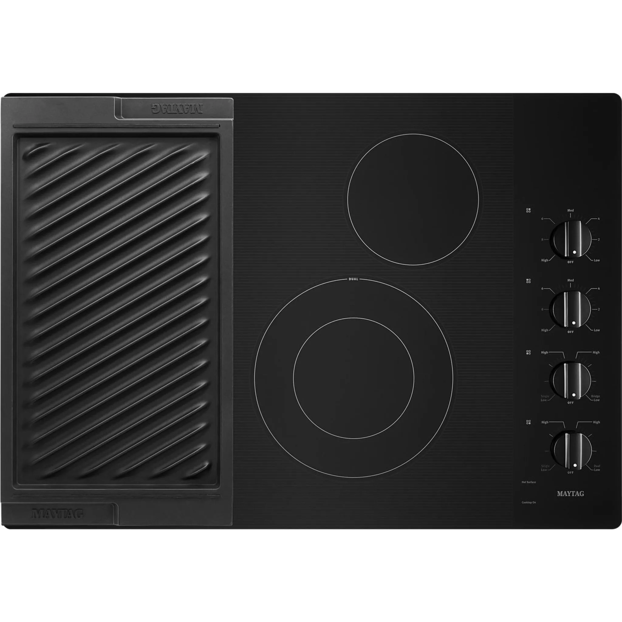 Maytag 30" Electric Cooktop with Reversible Grill and Griddle (MEC8830HB)