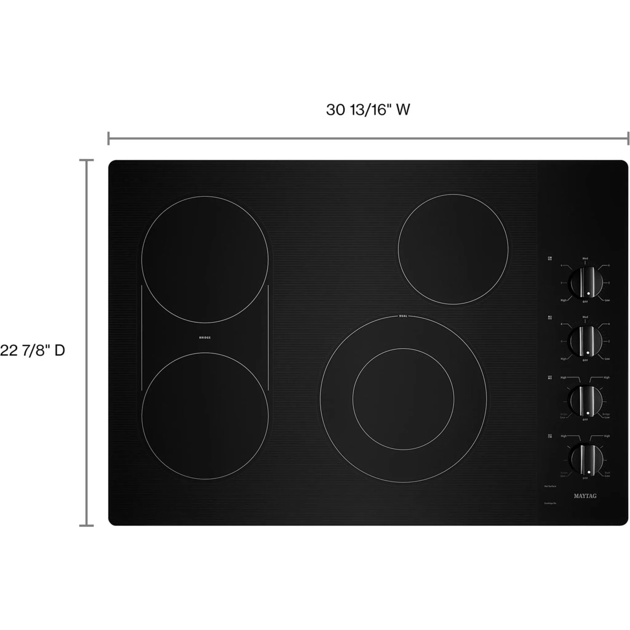 Maytag 30" Electric Cooktop with Reversible Grill and Griddle (MEC8830HB)