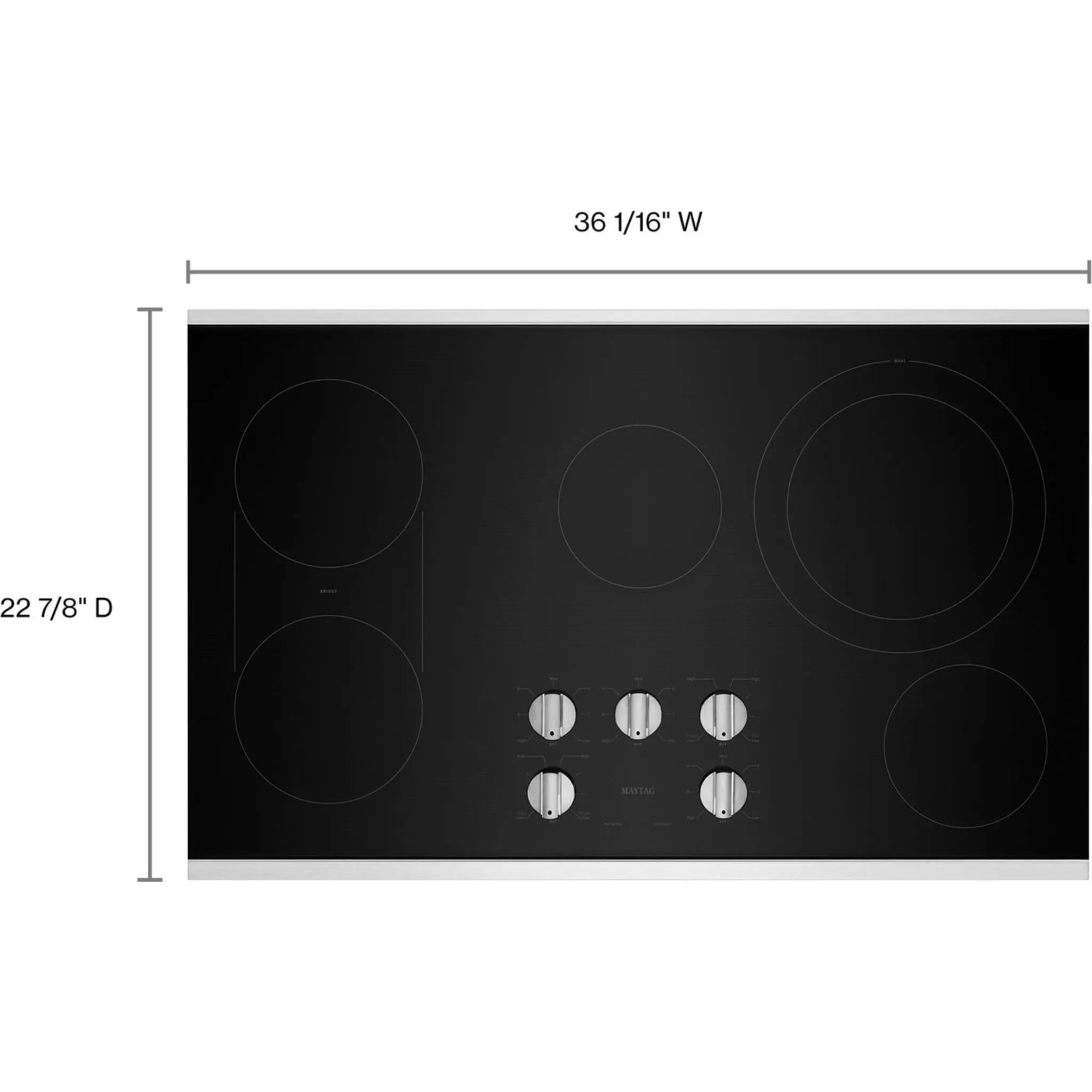 Maytag 36" Electric Cooktop with Reversible Grill and Griddle (MEC8836HS)