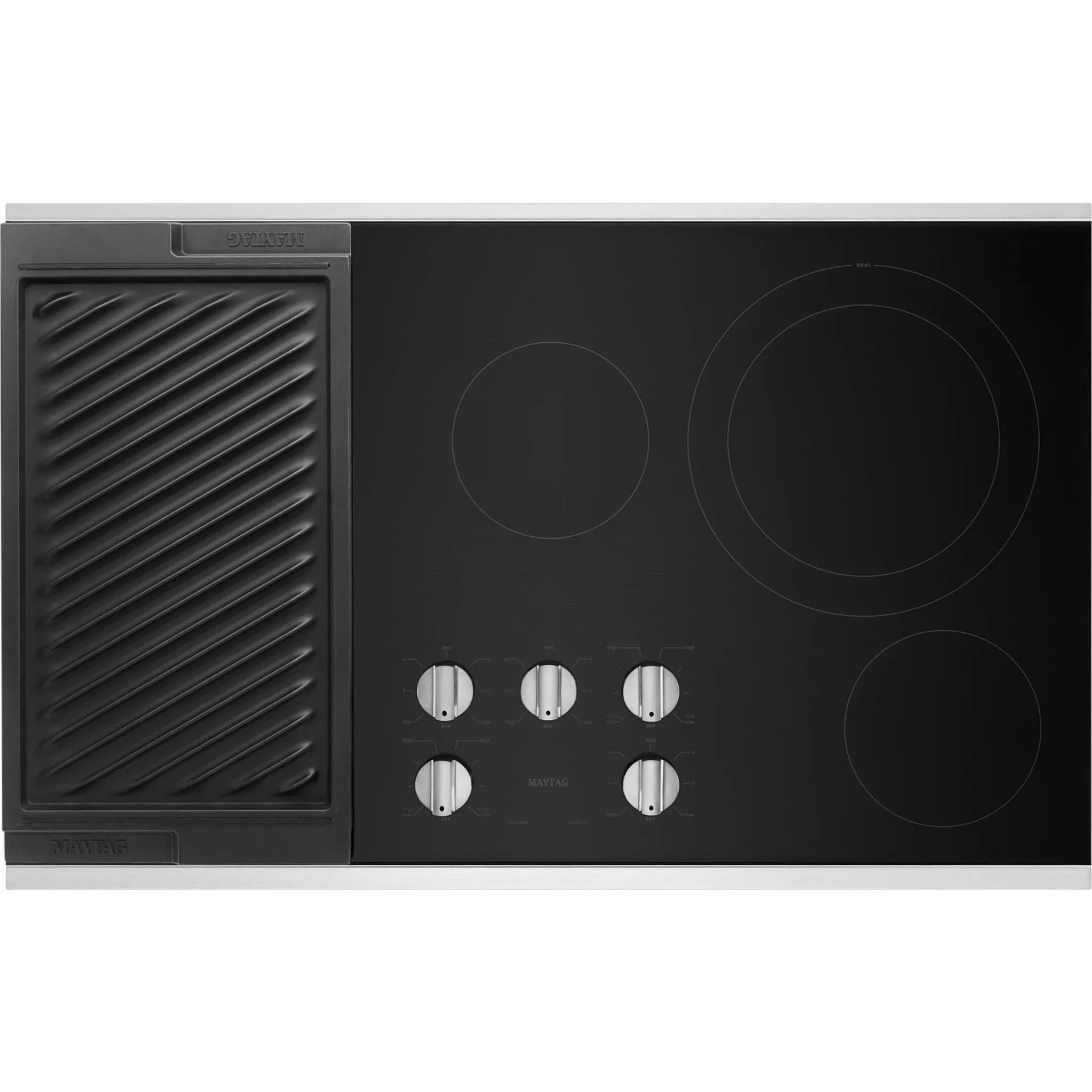 Maytag 36" Electric Cooktop with Reversible Grill and Griddle (MEC8836HS)