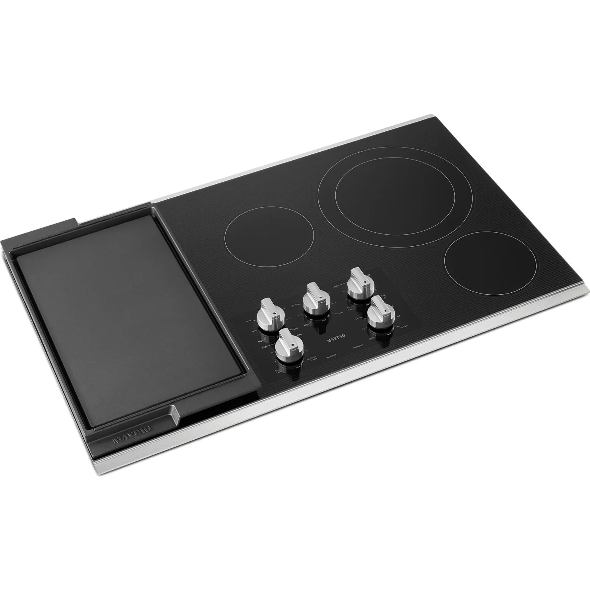 Maytag 36" Electric Cooktop with Reversible Grill and Griddle (MEC8836HS)