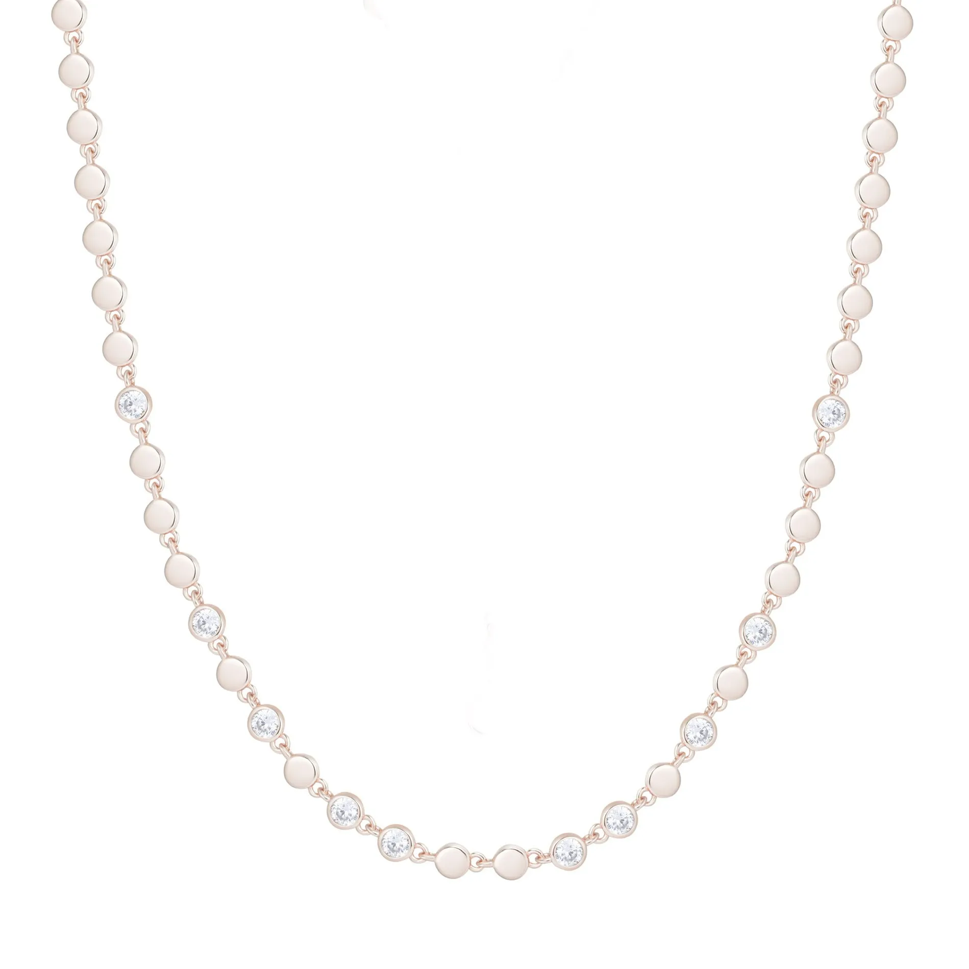 RENEE DISC ROSE GOLD NECKLACE