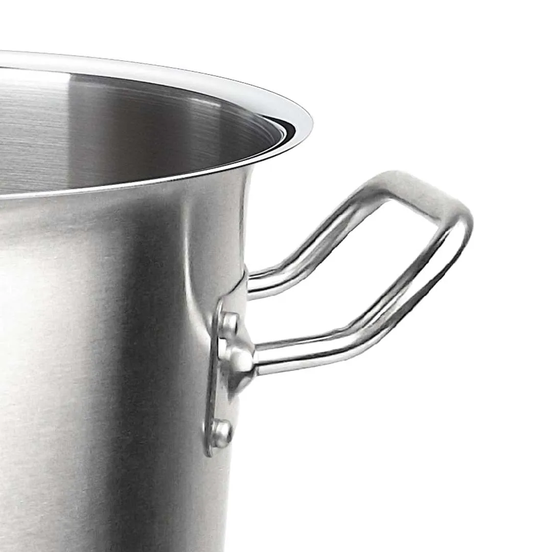 SOGA Stock Pot 130L Top Grade Thick Stainless Steel Stockpot 18/10 Without Lid