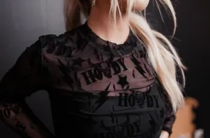 Thunder Roll 3D LS Mesh Top: Black